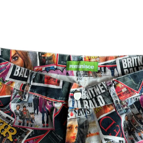 Reminisce Tabloid Magazine Pants Womens Medium - Picture 4 of 7